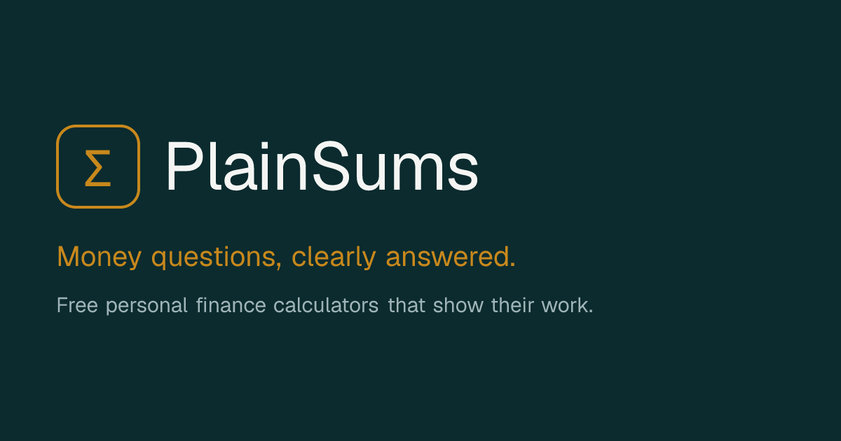 PlainSums screenshot 1